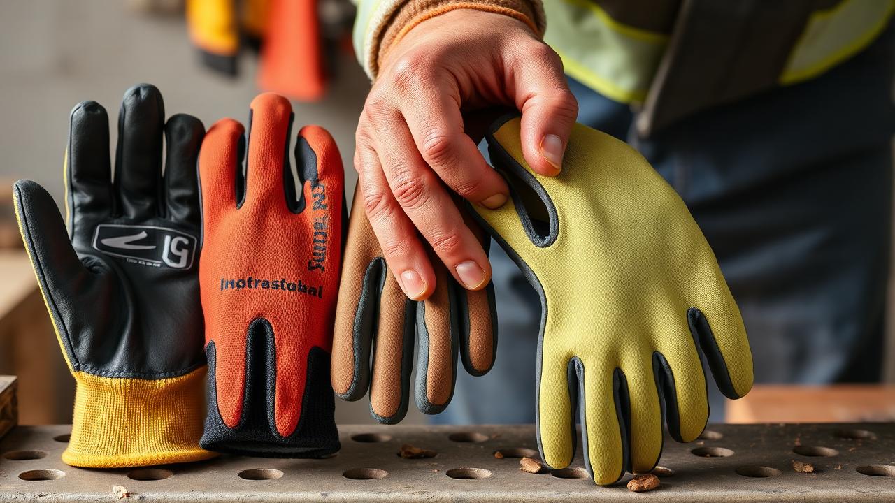 Common glove types on site